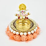 Floral Ganesha Tea Light Holder