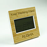 Personalised Table Clock Bamboo