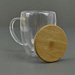 Peronalised Glass Mug with Bamboo Lid