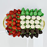 UAE Flag Color Strawberries Arrangement