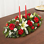 Christmas Flowers Table Arrangement