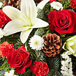 Christmas Flowers Table Arrangement