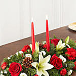 Christmas Flowers Table Arrangement