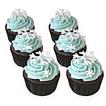 Snowflakes Cupcake 6 Pcs