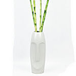 Spiral Bamboo in Face Vase