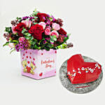 Floral Cuddle For My Valentine With Pinata Chocolate