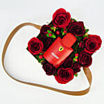 Frerrari Red Perfume with Roses in Love Box