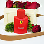 Frerrari Red Perfume with Roses in Love Box