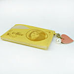 Personlaised Card Holder For Her Yellow