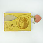 Personlaised Card Holder For Her Yellow