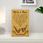 We Are A Team Personalized Name Plaque