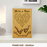 We Are A Team Personalized Name Plaque