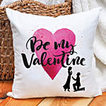 Be My Valentine White Cushion