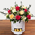 Beautiful Mixed Roses Arrangement