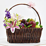 Flowers and Fruits in Basket