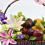 Flowers and Fruits in Basket