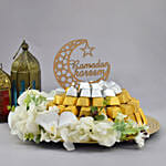 Ramadan Kareem Chocolates and Flowers Tray