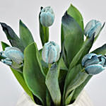 Blue Tulips in Premium Vase