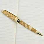 قلم حبر جاف خشبي فاخر ومحفور عليه الاسم بالليزر حسب الطلب