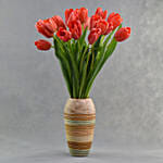 French Tulips in Premium Vase