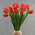 French Tulips in Premium Vase