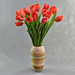 French Tulips in Premium Vase