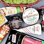 Cheese Salami and Condiments Basket