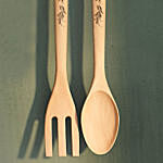 Personalised wooden spoon & Fork set