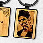 Wooden Keychain Personalised With Photo