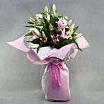 Pink Lilies Deluxe Bouquet