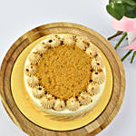 Sugar Free Butterscotch Cake with Flowers