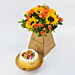 Sugar Free Cake with Flowers
