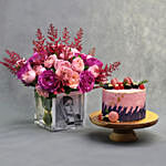 Birthday Memories Flowers with Dreamy Cake
