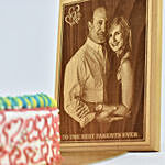 Cake and Personalised Photo Frame for Parents