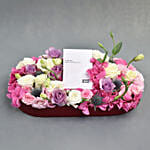 Floral Bed in Premium Tray with Montblanc Perfume