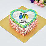 Heart Shape Parents Day Chocolate Cake