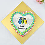 Heart Shape Parents Day Chocolate Cake