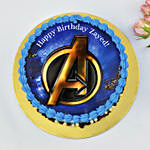 Avengers Logo Birthday Vanilla Cake Half kg