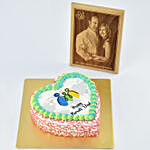 Cake and Personalised Photo Frame for Parents