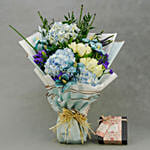 Blue Skies Florals With Chocolates