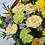 Graduation Wishes Flowers Basket