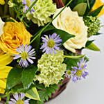 Graduation Wishes Flowers Basket