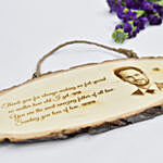 Personalised Engraved hanging Wooden Log for Father