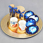 Tray of Tea Cookies and Cups