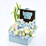 Baby Boy Flowers Box