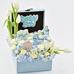Baby Boy Flowers Box