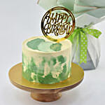 Blissful Birthday Memories vanilla Cake with Flowers