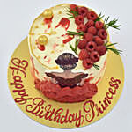 Happy Birthday Princess Red Velvet Cake