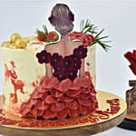 Happy Birthday Princess Red Velvet Cake and Personalised Forever Rose