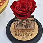 Happy Birthday Princess Red Velvet Cake With Personalised Forever Rose